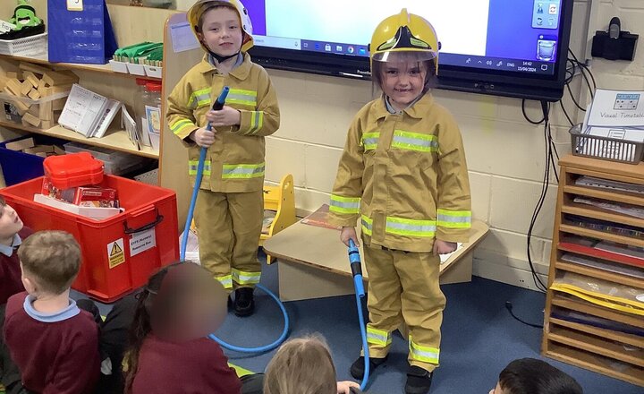 Image of  In History, our new topic is The Great Fire of London. We explored images from this event and discussed how the fire may have started. We also had a chance to look at some resources sent by Blackburn fire station. We had lots of fun!
