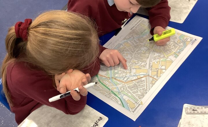 Image of Our topic in Geography this term is Our Local Area - Mill Hill. This week we looked at digimaps we found the keys on the map and had a go at guessing what they could be.