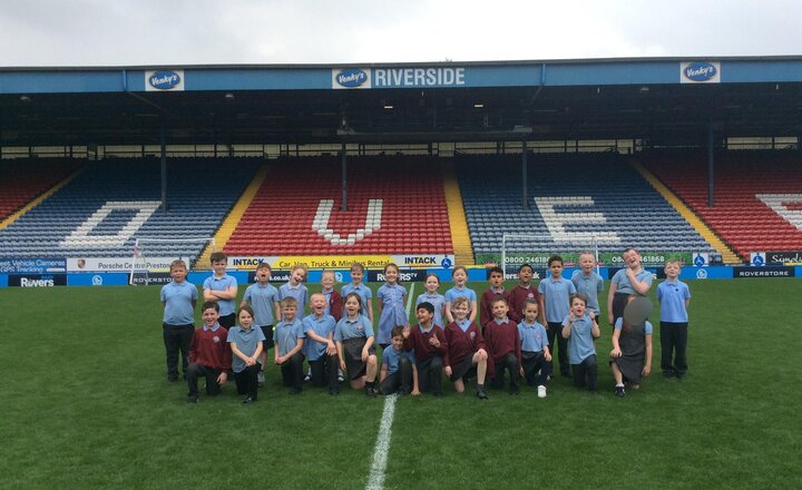 Image of Our Year 3s are so fortunate as they have visited Blackburn Rovers today. The children got to explore the changing rooms, walk through the tunnel, and even play on the pitch. It was amazing!