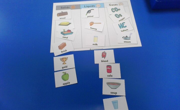 Image of We are looking at States of Matter in science - solids, liquids and gases.