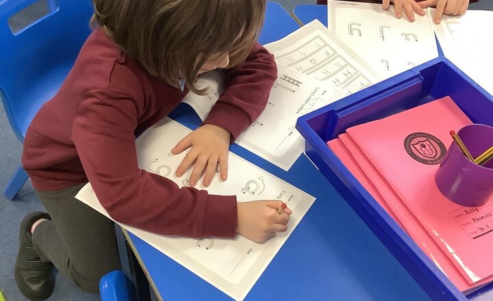 Image of Today, we started our afternoon by practicing our handwriting and listening to relaxing music! We did a fabulous job