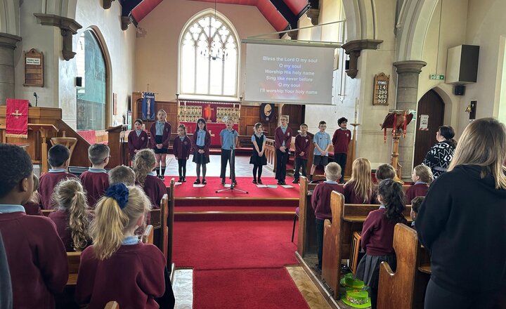 Image of Thank you to our Worship Team who led our Easter service today and thank you to reception class for helping! It wouldn't be the same without your spring chicken song!