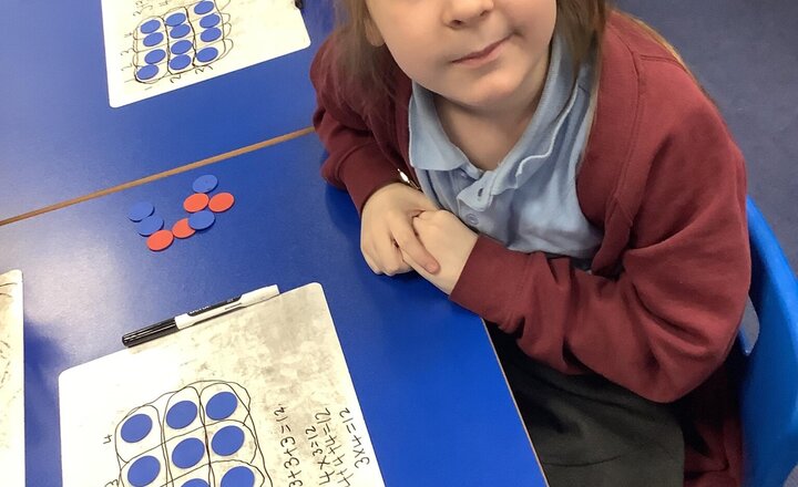 Image of So far in Maths this week we have been making and drawing arrays to make it easier to calculate multiplications. This helps us understand that multiplication is commutative.