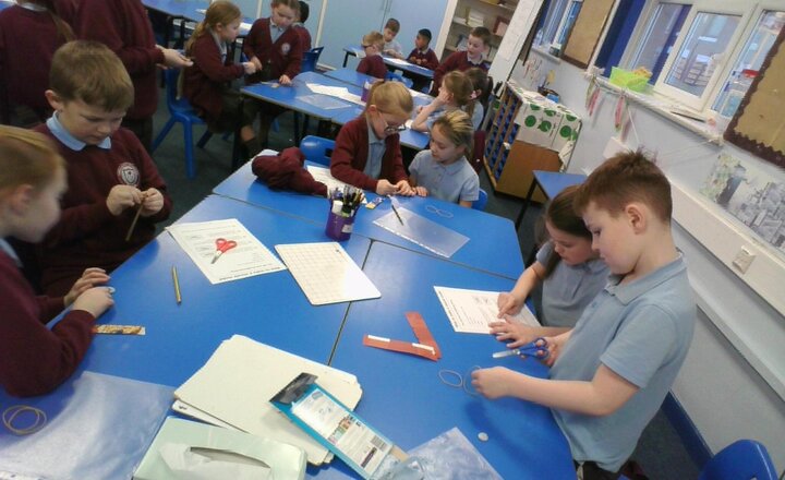 Image of Today in science we have been making muscle models to help us explain how muscles work. Ask us all about it!