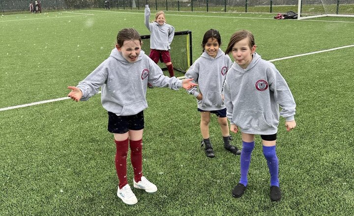 Image of Really proud of the year 3,4 and 5 girls who represented school tonight at football for international women’s day. It was far too cold for pictures though!