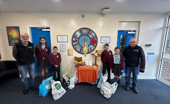 Image of Thank you for your harvest donations. The Food Bank in Blackburn have collected today.
