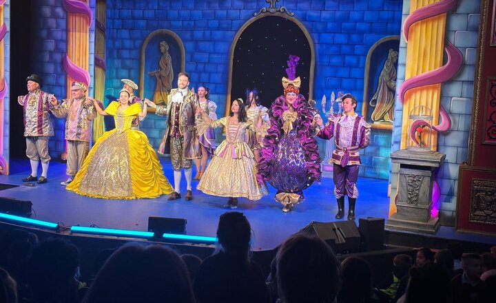 Image of The pantomime of Beauty and the Beast at Blackburn Empire Theatre was an absolute blast! We had an incredible time! The children  were so well-behaved and did a fantastic job representing St Aidan's.