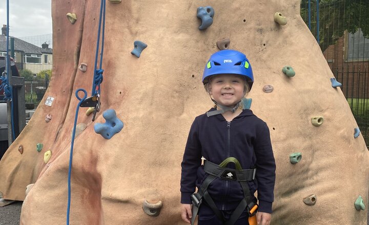 Image of We had a fab time on the climbing wall!