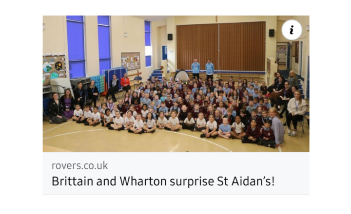 Image of Surprise visit from Blackburn Rovers stars Adam Wharton and Callum Brittain