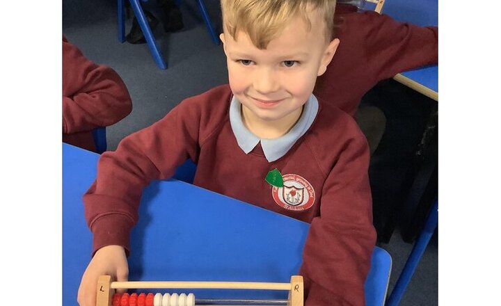 Image of Yesterday in Maths, we were making numbers up to 20 using a rekenrek. It is important that we use a range of equipment as it helps to secure the knowledge of number.